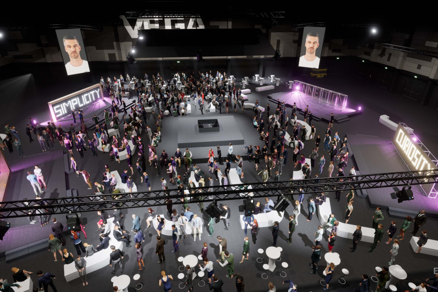3d event vorvisualisierung publikum buehne lichtplanung