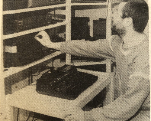 Rolf Beinert im Jahre 1988 an seinem damaligen Arbeitsplatz. Team Beinert, Filmproduktion, Videoproduktion, Lahr, Freiburg, Basel, Straßburg