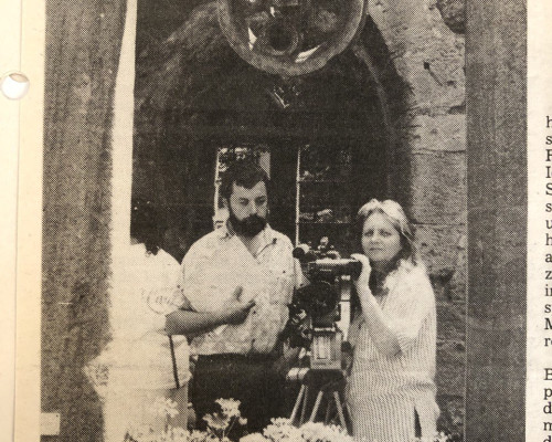 Rolf und Inge Beinert im Jahre 1992 an der Kamera. Team Beinert, Familienunternehmen, Lahr, Freiburg, Basel, Straßburg