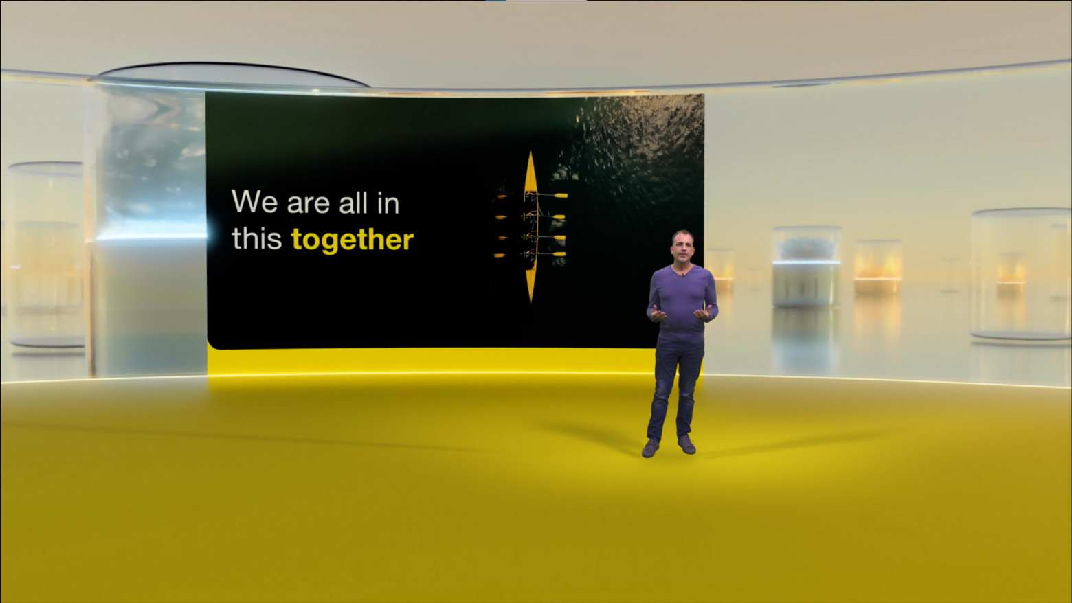 person in virtuellem 3d studio fullscreen v3
